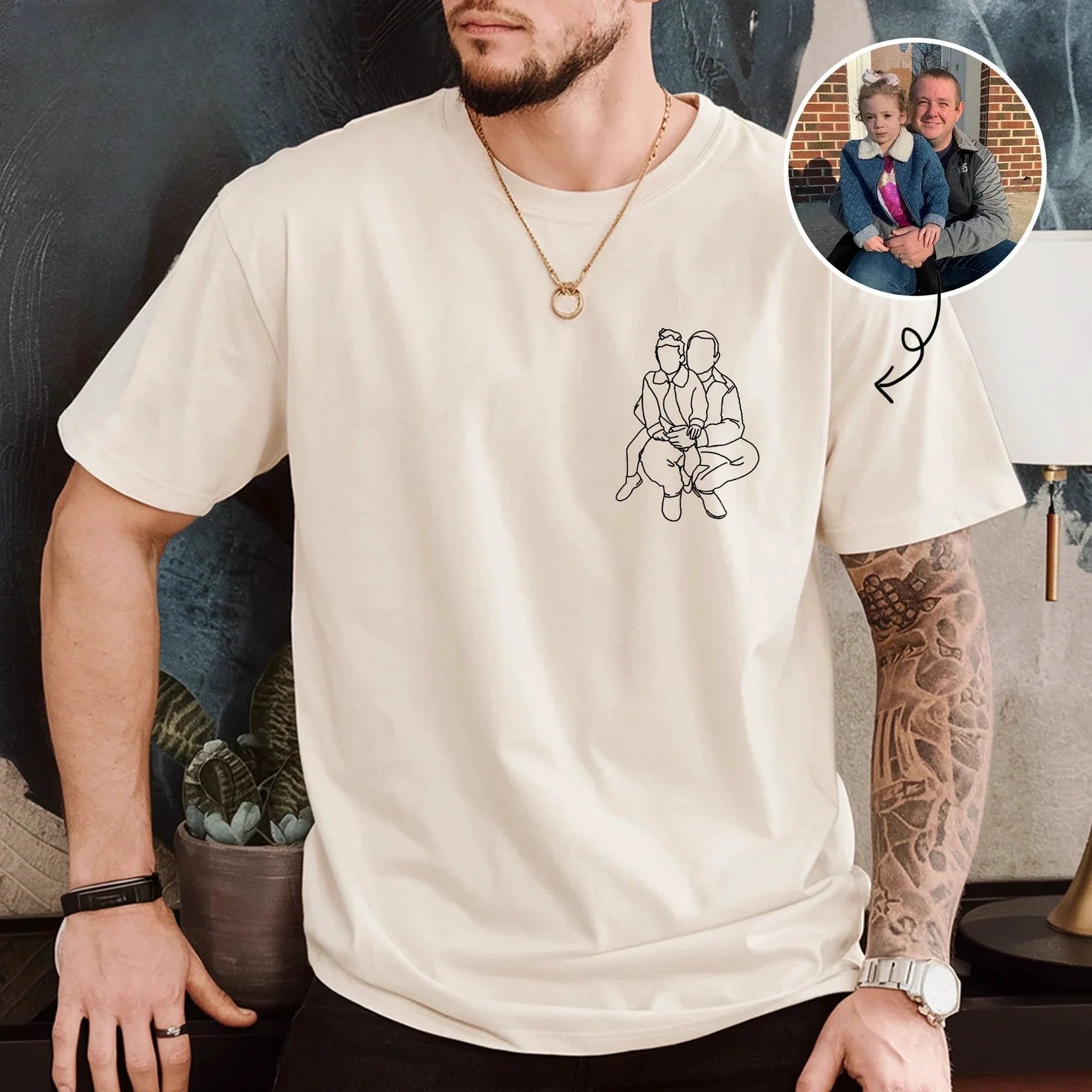 Dad and me-Custom Photo Shirt