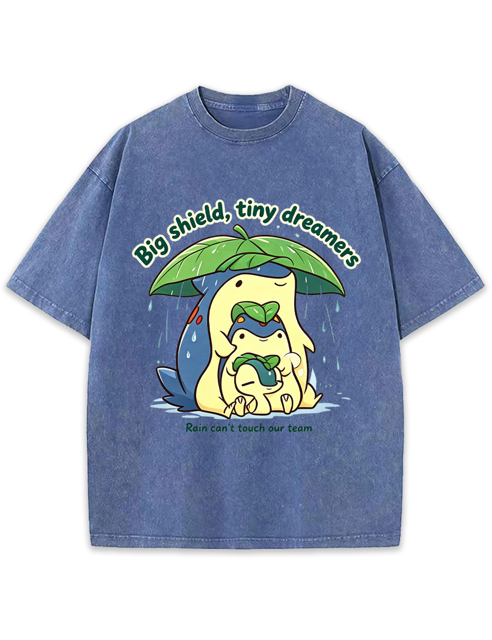 Parent & Kid Meganium Leaf Shelter Family Vintage Washed T-Shirt