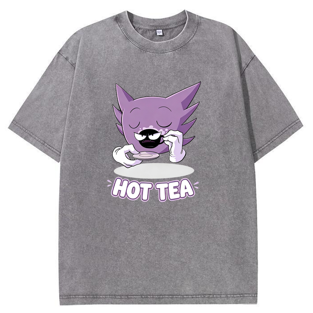 Haunter Sipping Tea Cartoon Tee | Pokemon Anime