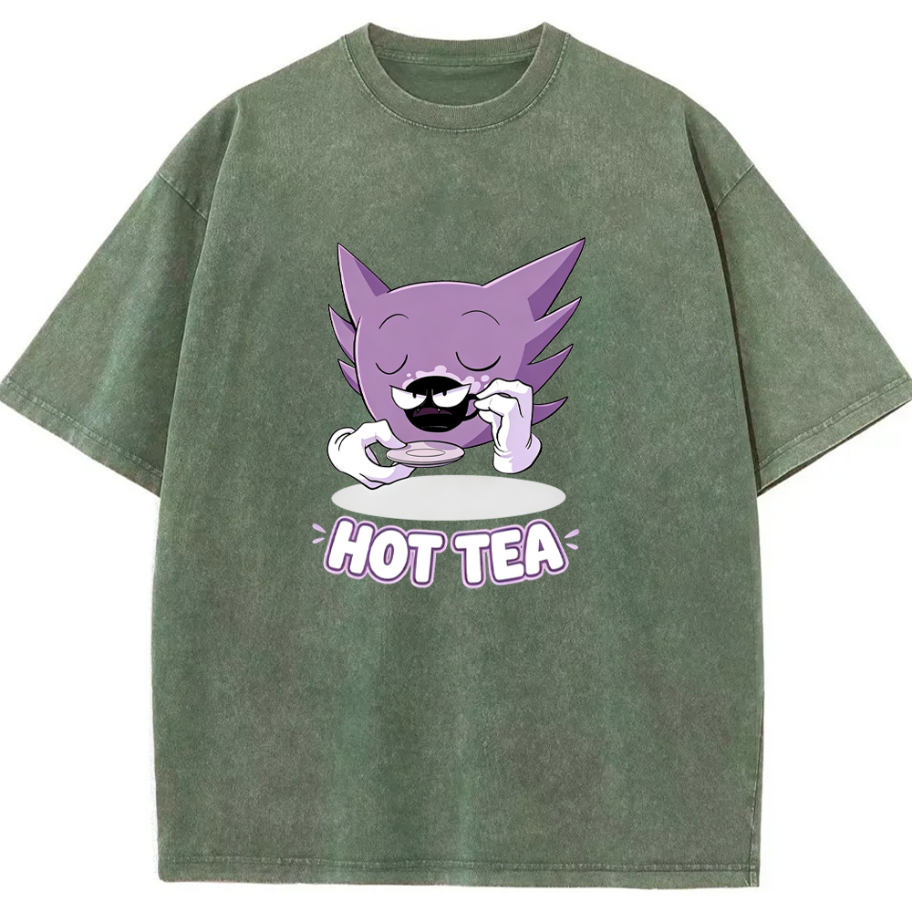 Haunter Sipping Tea Cartoon Tee | Pokemon Anime