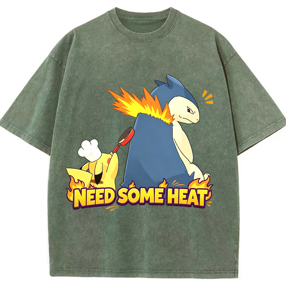 Pikachu Chef & Typhlosion Cartoon Tee | Pokemon Anime