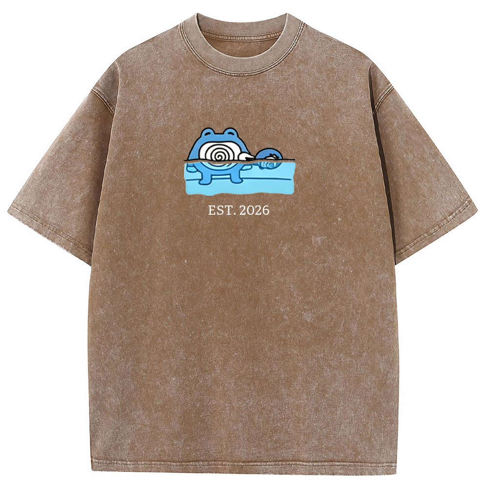 Cute Parent & Kid Poliwhirl Vintage Washed T-Shirt