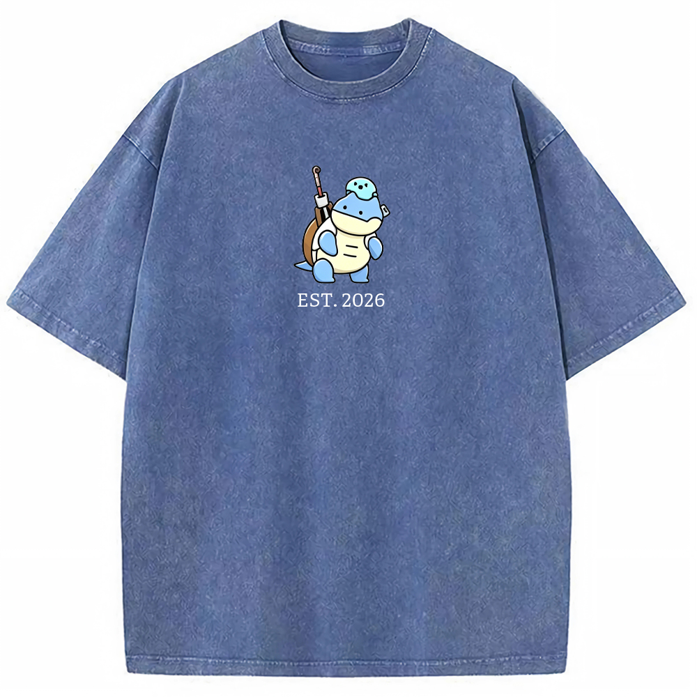Cute Parent & Kid Blastoise Vintage Washed T-Shirt