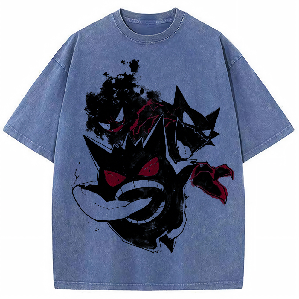 Ink Smoke Gengar Evolution Tee | Pokemon Anime