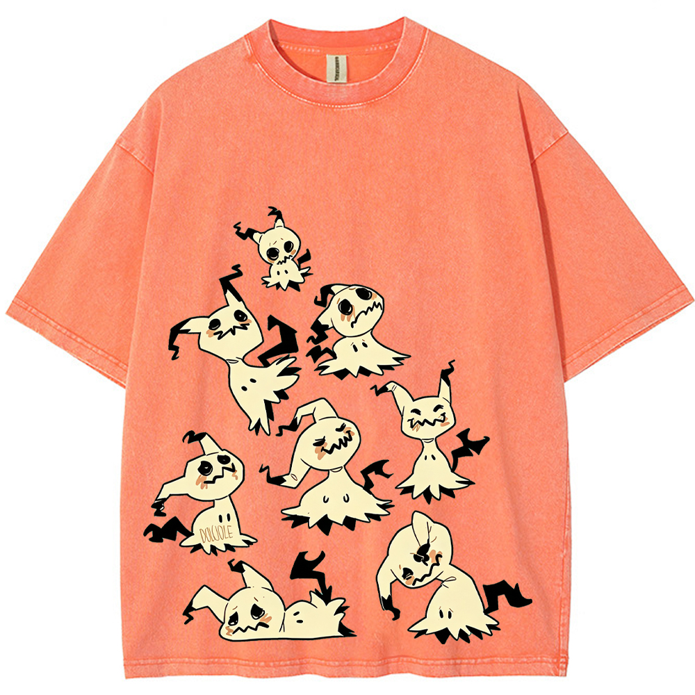 Doodle Style Mimikyu Cartoon Tee | Pokemon Anime