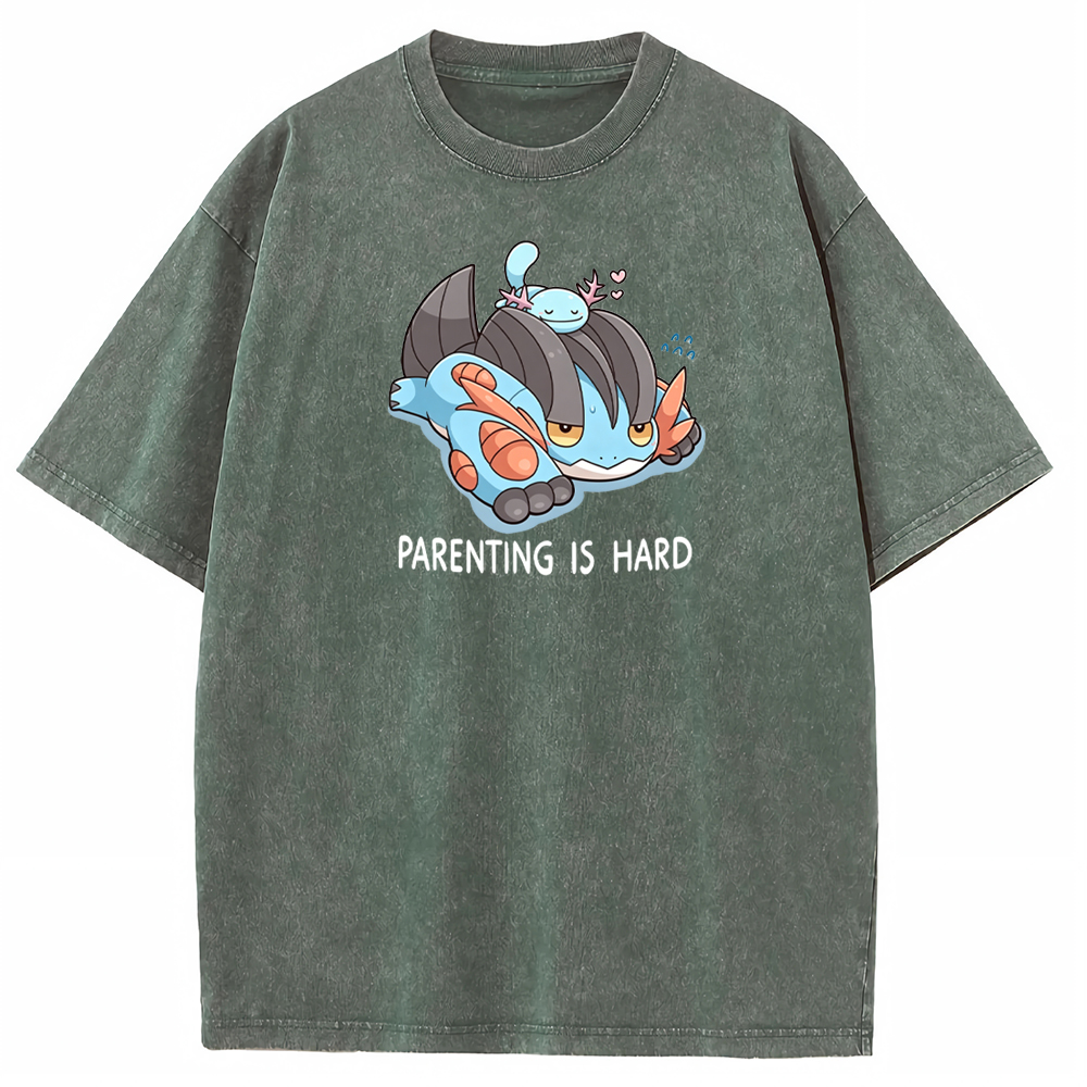 Parenting Is Hard Mudkip Parent Vintage Washed T-Shirt