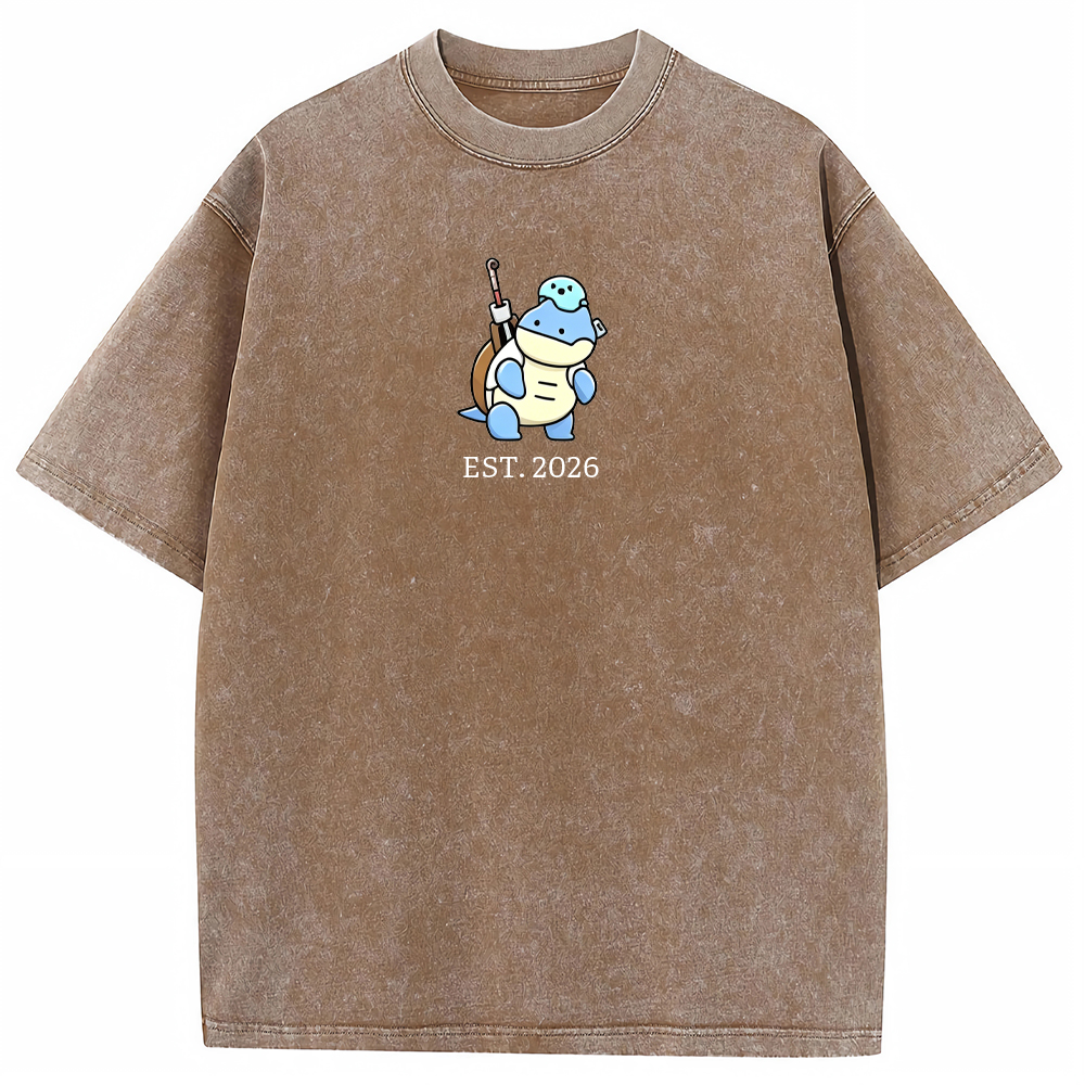 Cute Parent & Kid Blastoise Vintage Washed T-Shirt