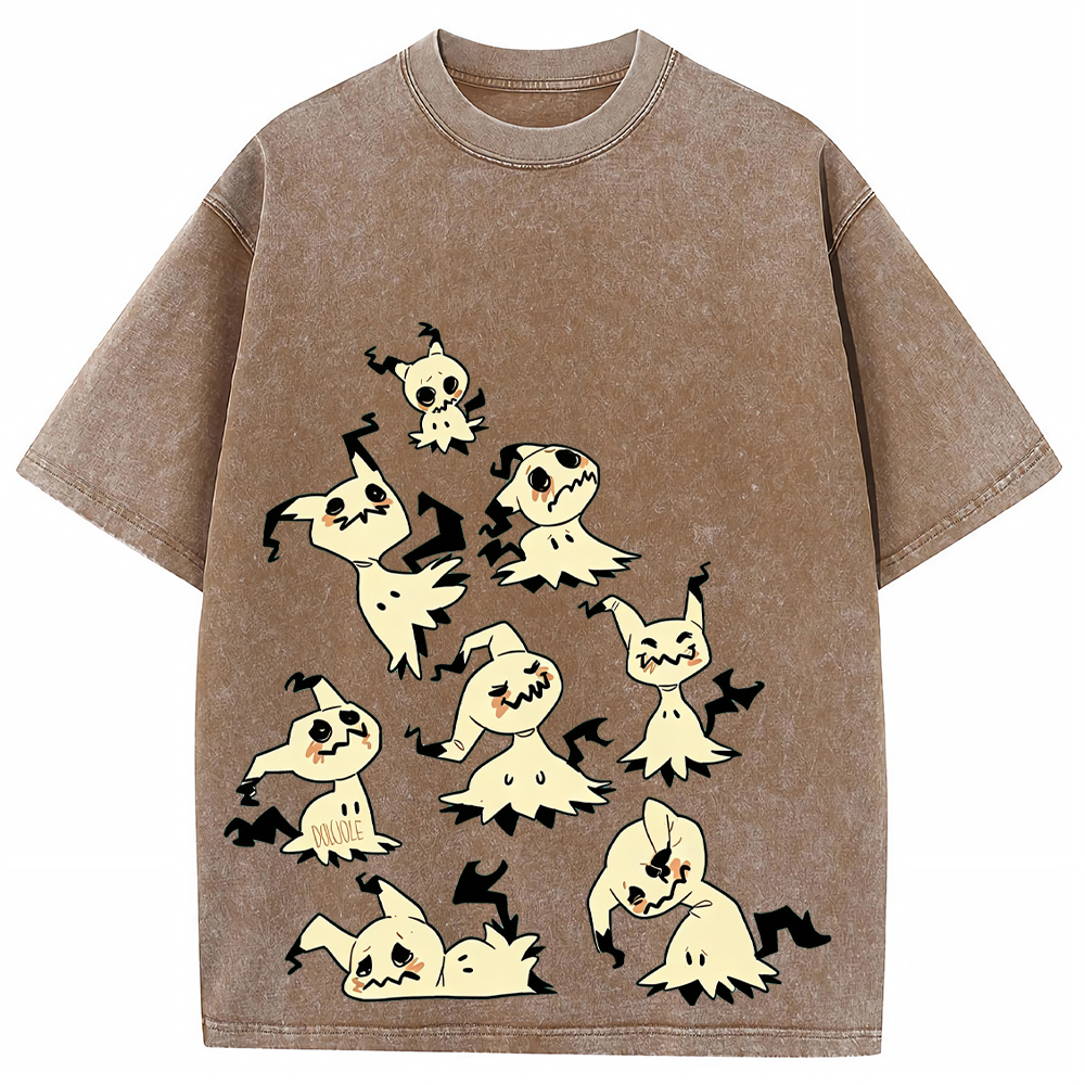 Doodle Style Mimikyu Cartoon Tee | Pokemon Anime