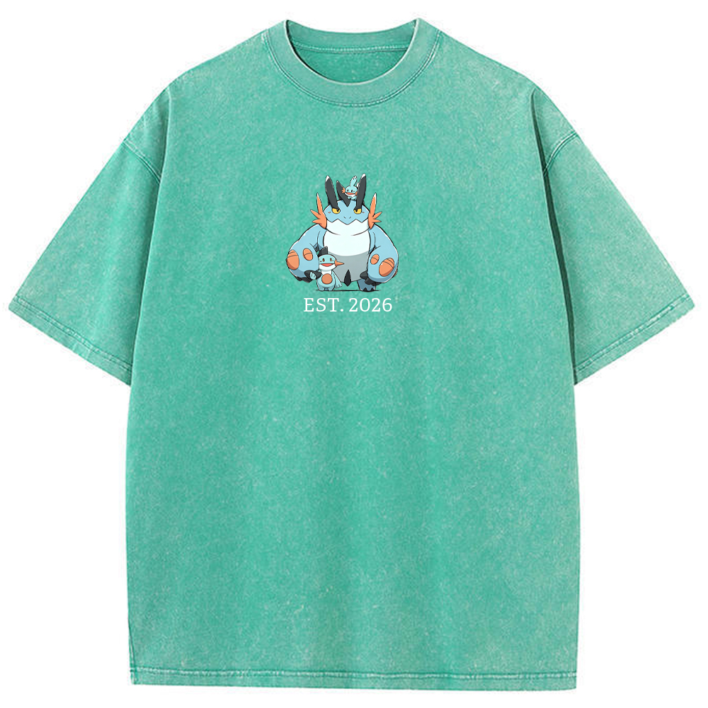Cute Parent & Kid Swampert Vintage Washed T-Shirt