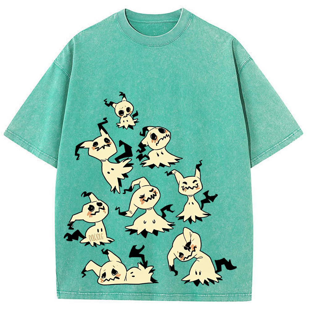 Doodle Style Mimikyu Cartoon Tee | Pokemon Anime