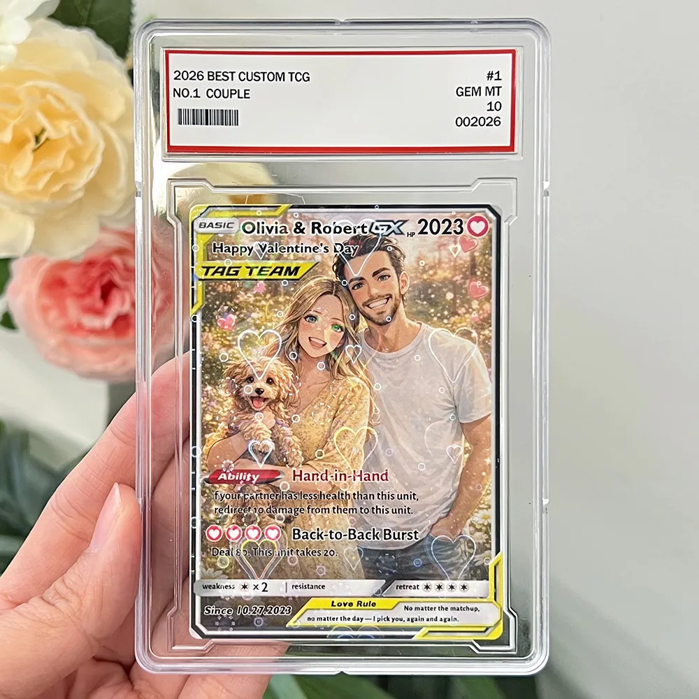 💕Personalized Couple Anime Art Pokecard Trading Card