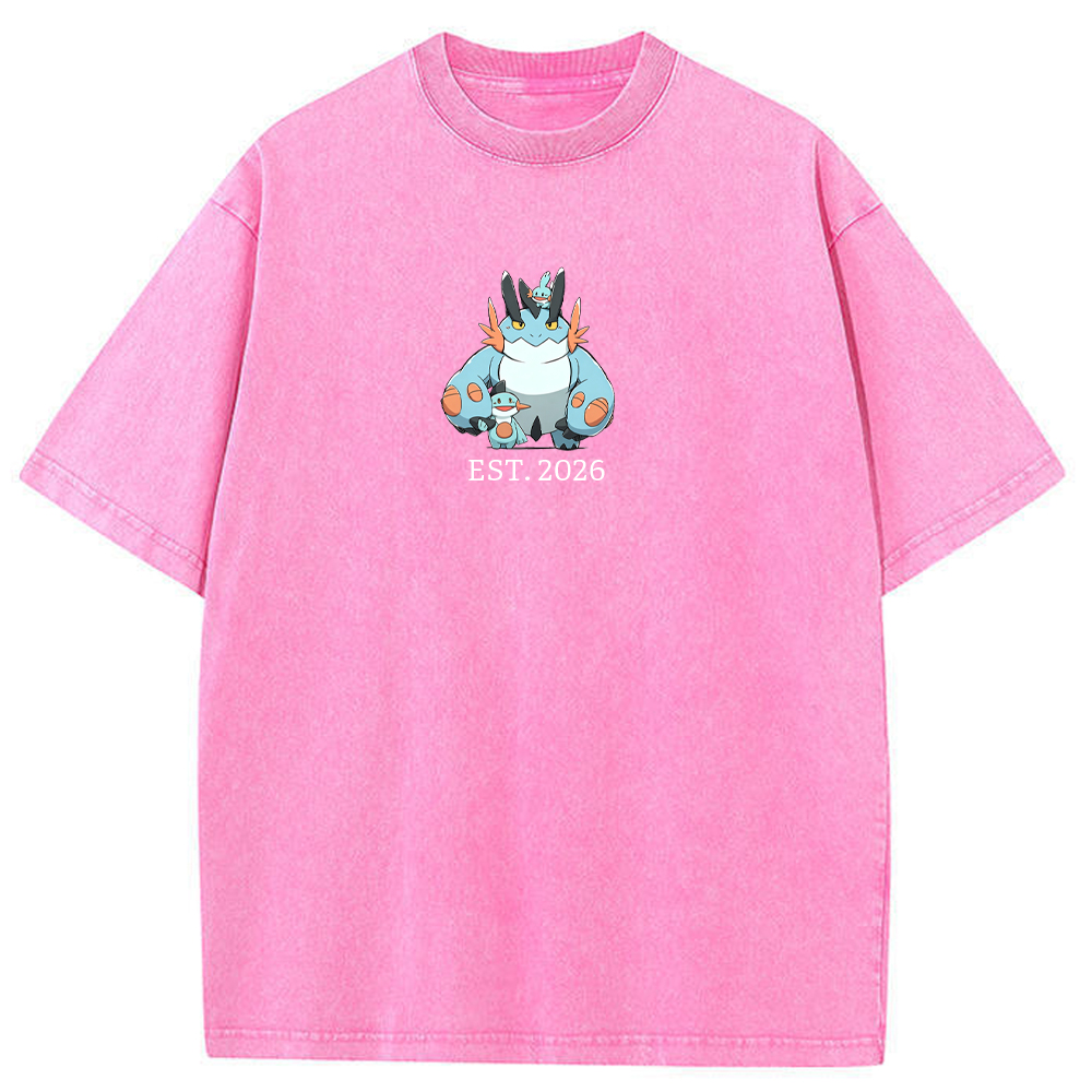 Cute Parent & Kid Swampert Vintage Washed T-Shirt