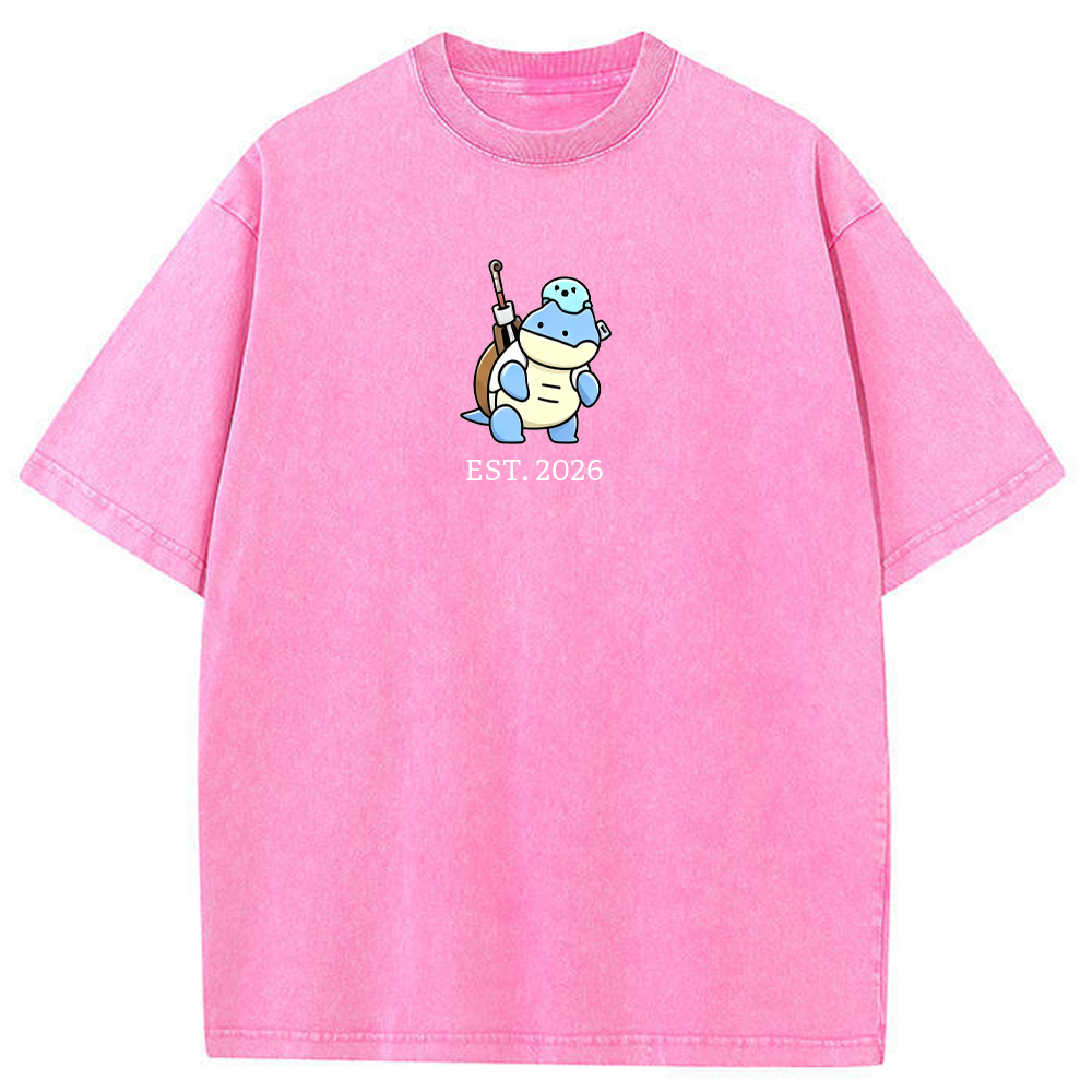 Cute Parent & Kid Blastoise Vintage Washed T-Shirt