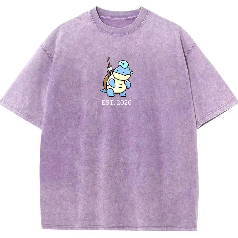 Cute Parent & Kid Blastoise Vintage Washed T-Shirt