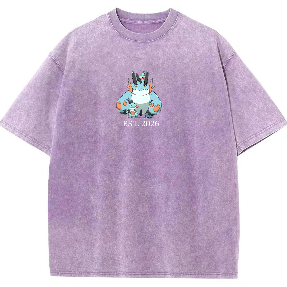 Cute Parent & Kid Swampert Vintage Washed T-Shirt