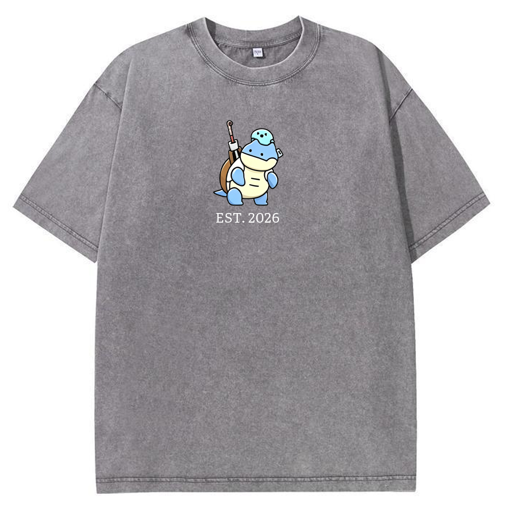 Cute Parent & Kid Blastoise Vintage Washed T-Shirt