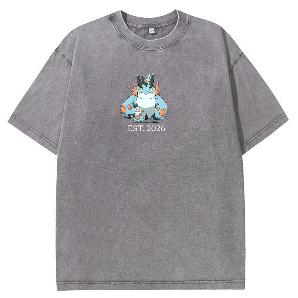 Cute Parent & Kid Swampert Vintage Washed T-Shirt