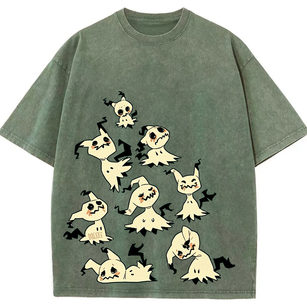Doodle Style Mimikyu Cartoon Tee | Pokemon Anime