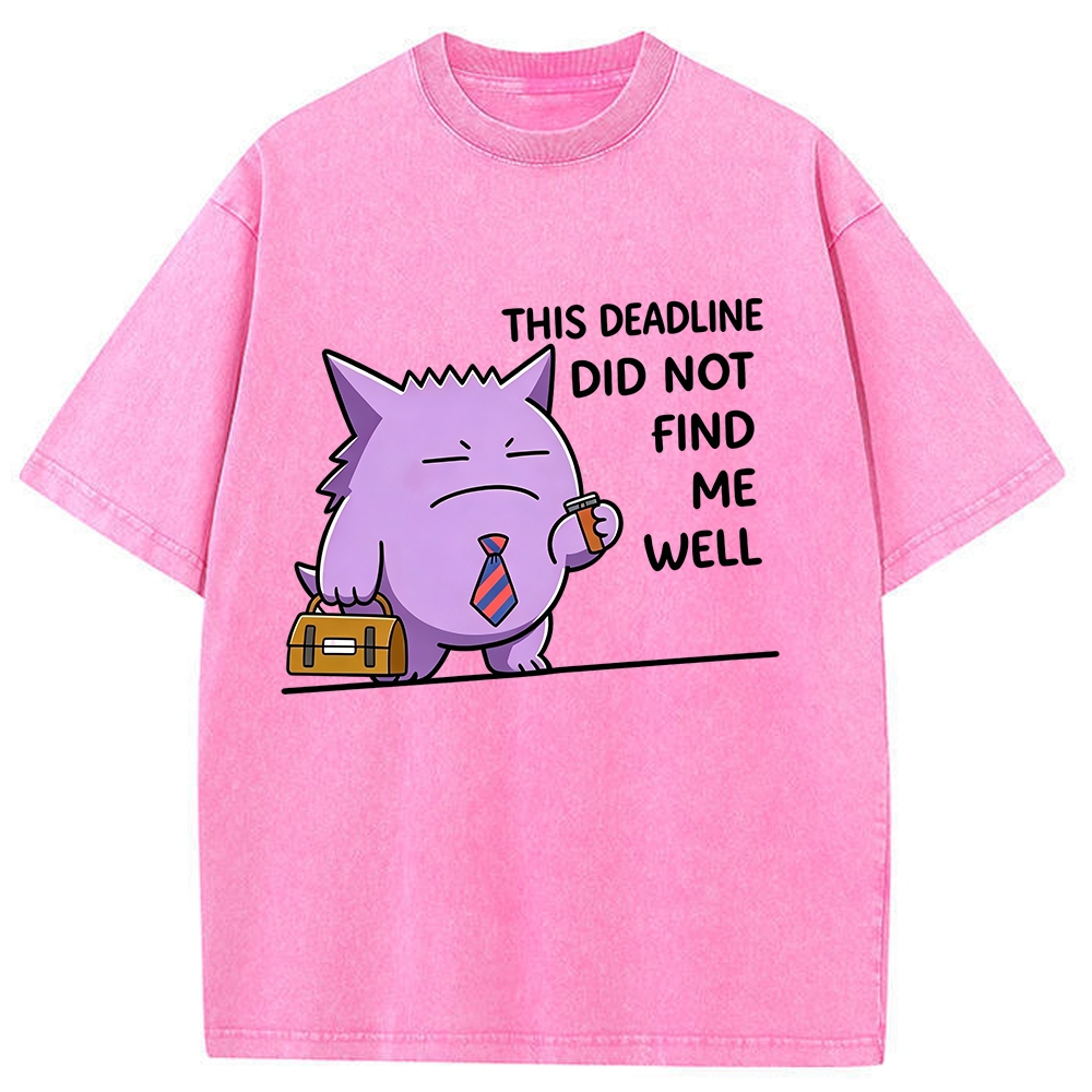 Vintage Washed Gengar T-Shirt, Funny Work Meme Pokemon Tee