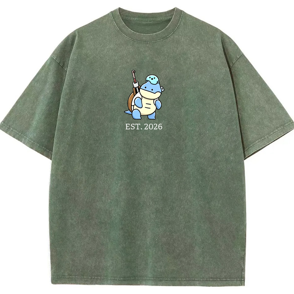 Cute Parent & Kid Blastoise Vintage Washed T-Shirt