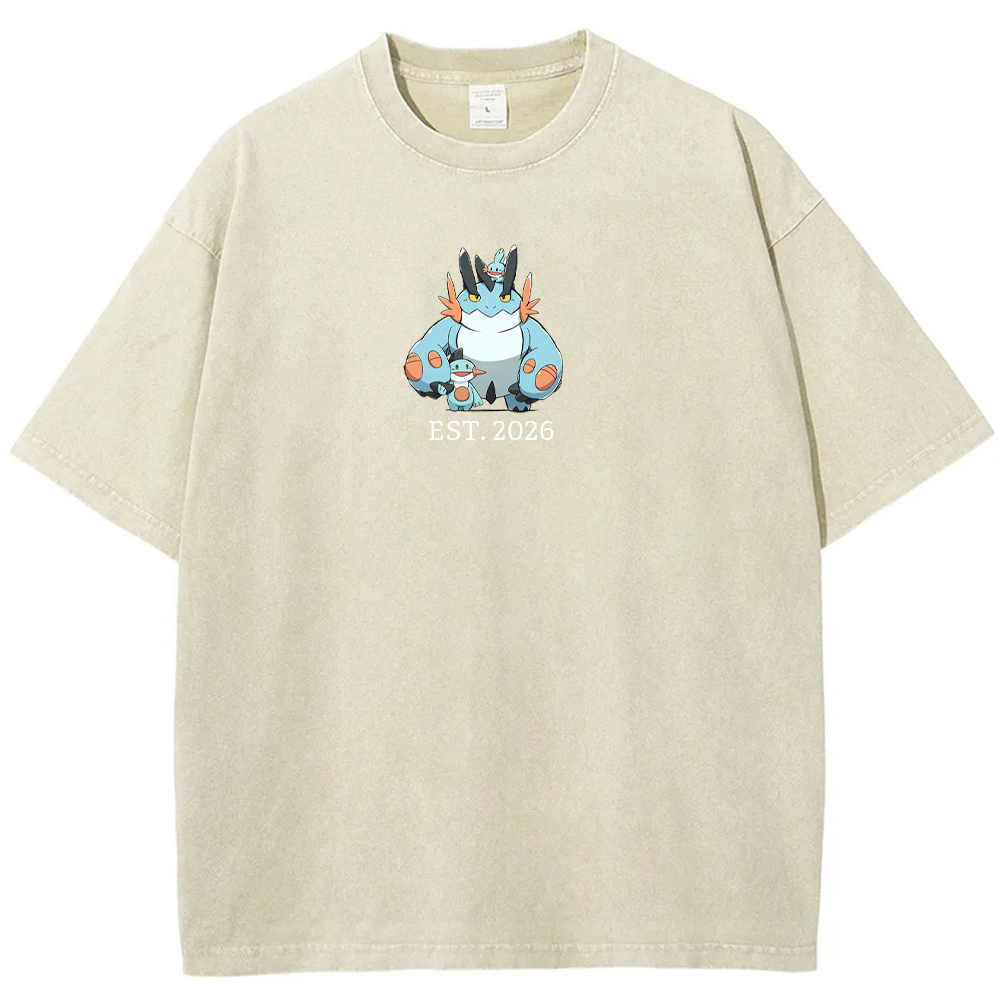 Cute Parent & Kid Swampert Vintage Washed T-Shirt