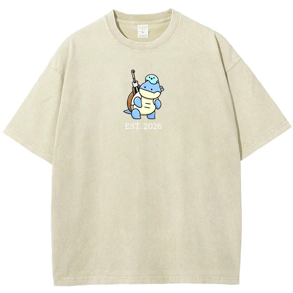 Cute Parent & Kid Blastoise Vintage Washed T-Shirt