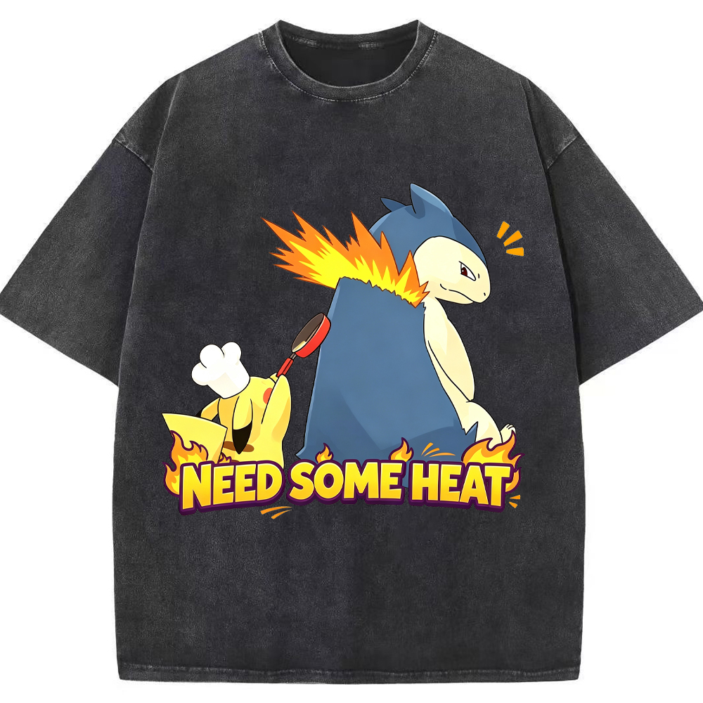 Pikachu Chef & Typhlosion Cartoon Tee | Pokemon Anime