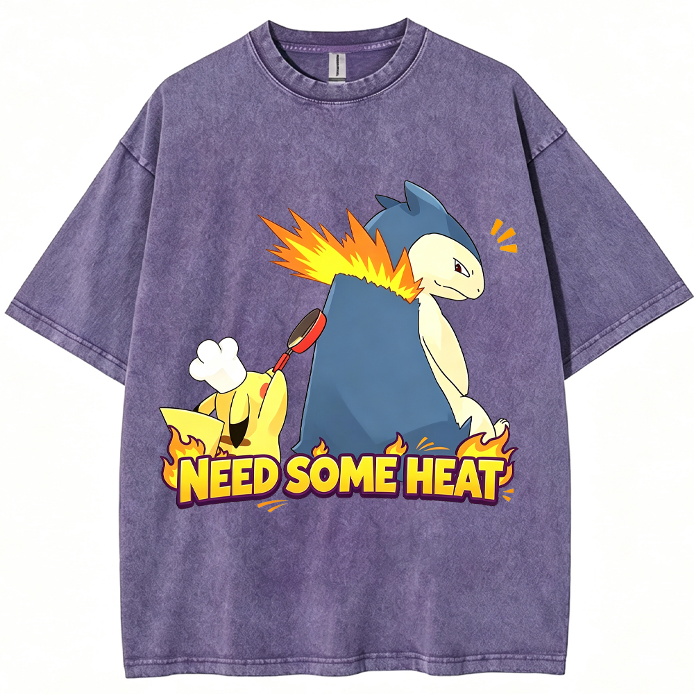 Pikachu Chef & Typhlosion Cartoon Tee | Pokemon Anime