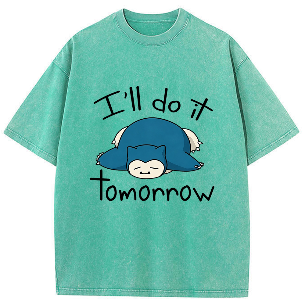 Vintage Washed Snorlax T-Shirt, Funny Work Meme Pokemon Tee