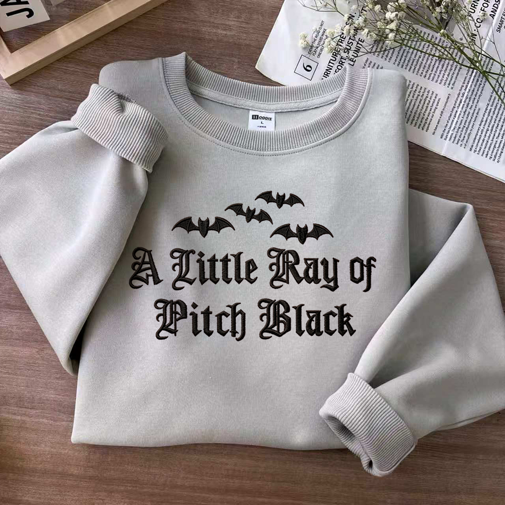 A Little Ray Of Pitch Black Bat Halloween Sweatshirt