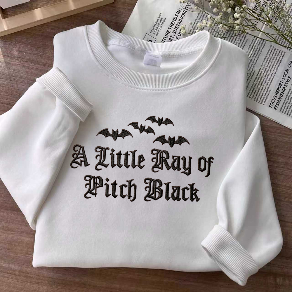 A Little Ray Of Pitch Black Bat Halloween Sweatshirt
