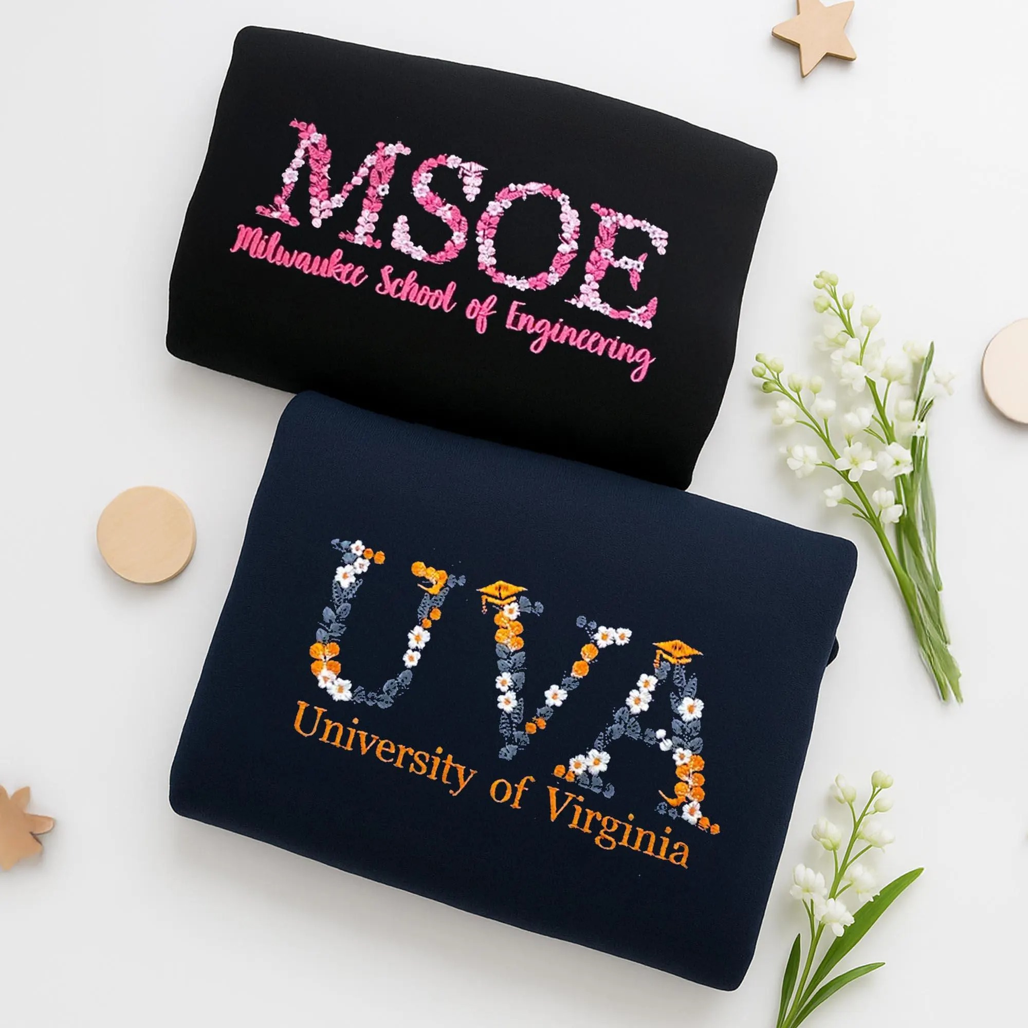 Custom College Embroidered Sweatshirt-Gift For Custom