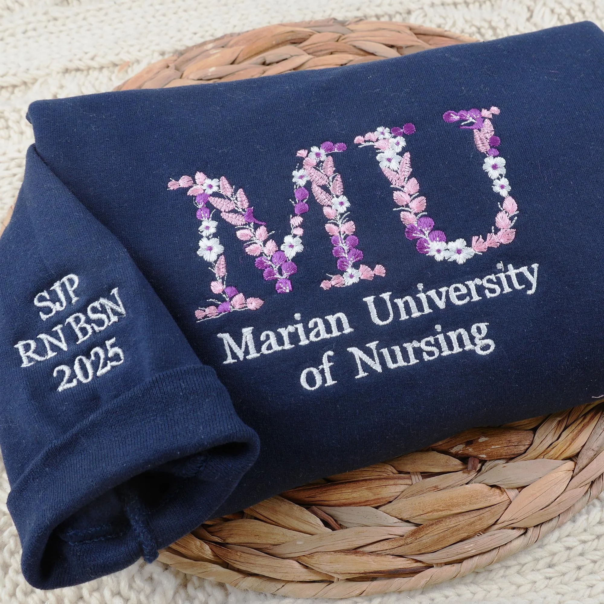 Custom College Embroidered Sweatshirt-Gift For Custom
