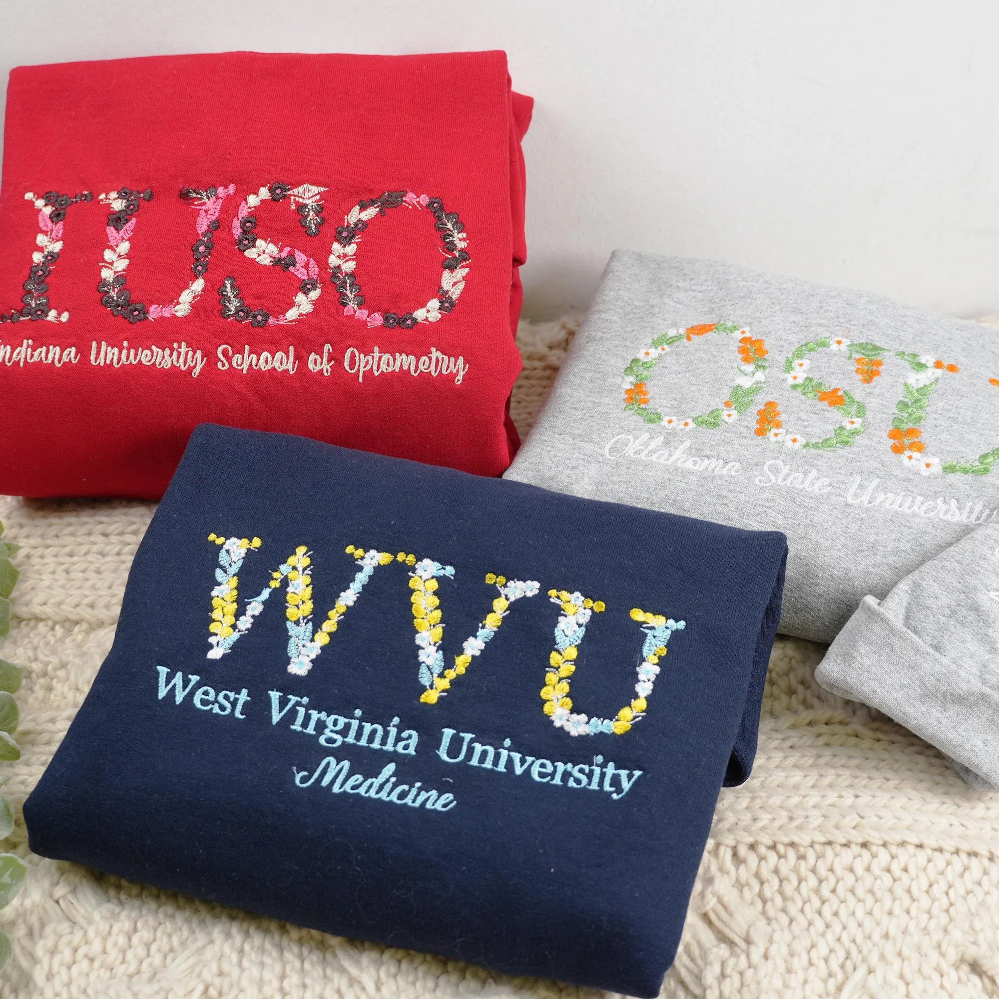 Custom College Embroidered Sweatshirt-Gift For Custom