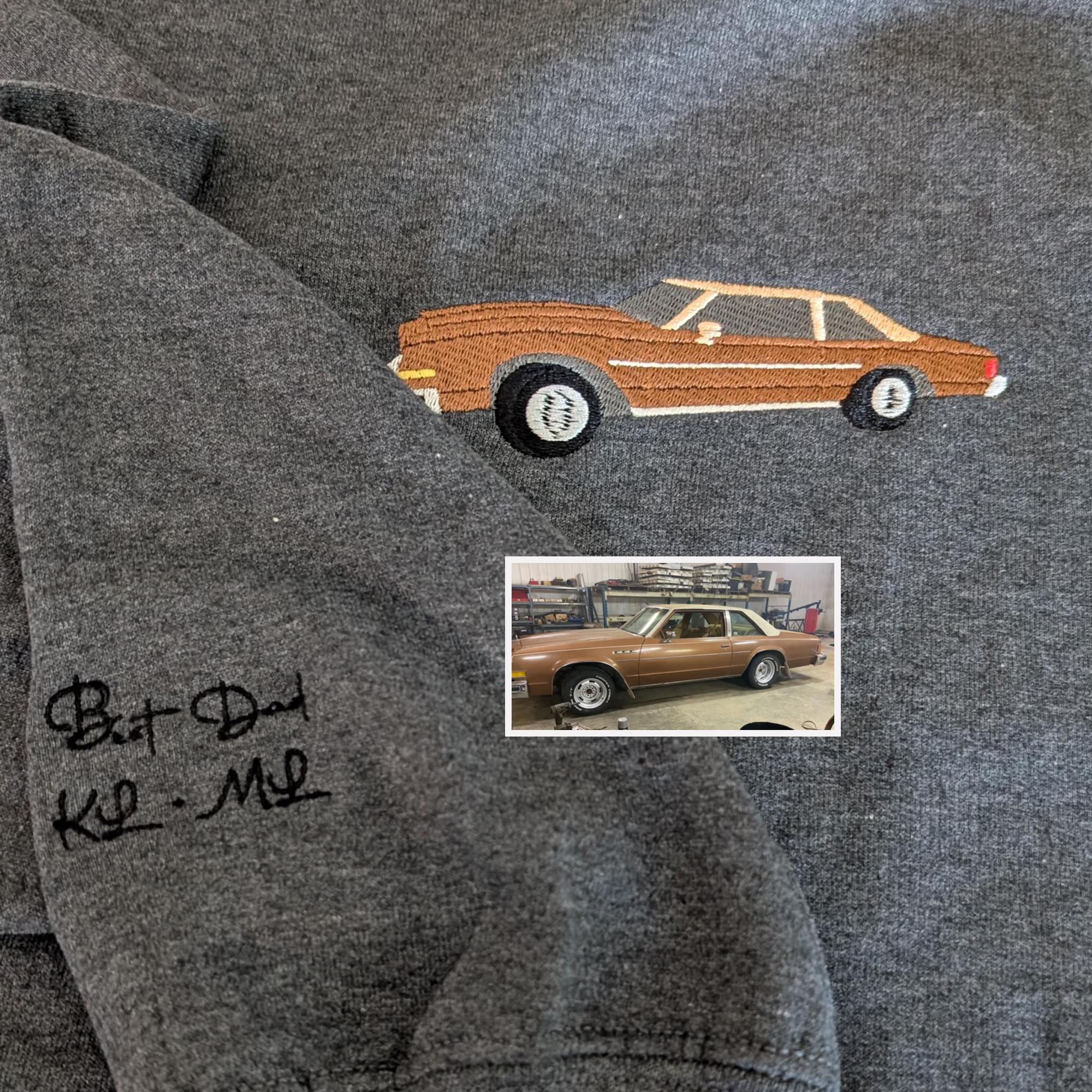 Custom Embroidered Car V3 Sweatshirt-Gift For Custom