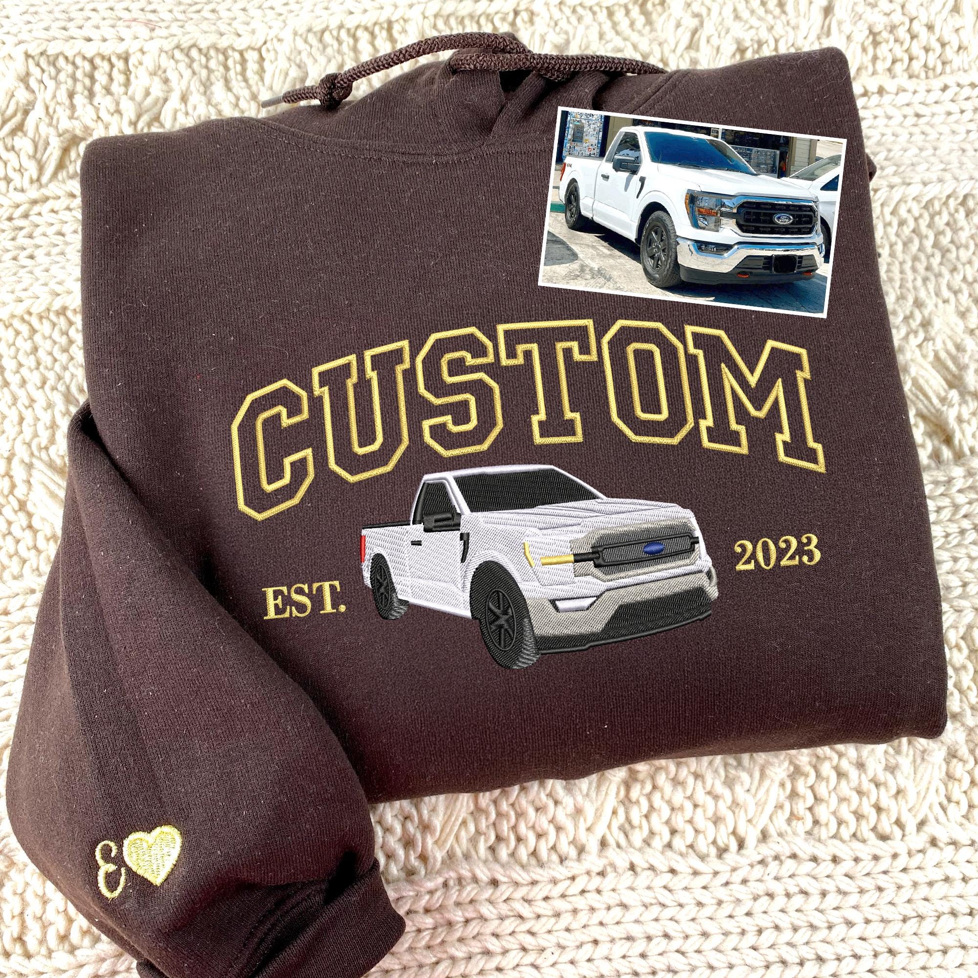 Custom Embroidered Car V1 Sweatshirt-Gift For Custom