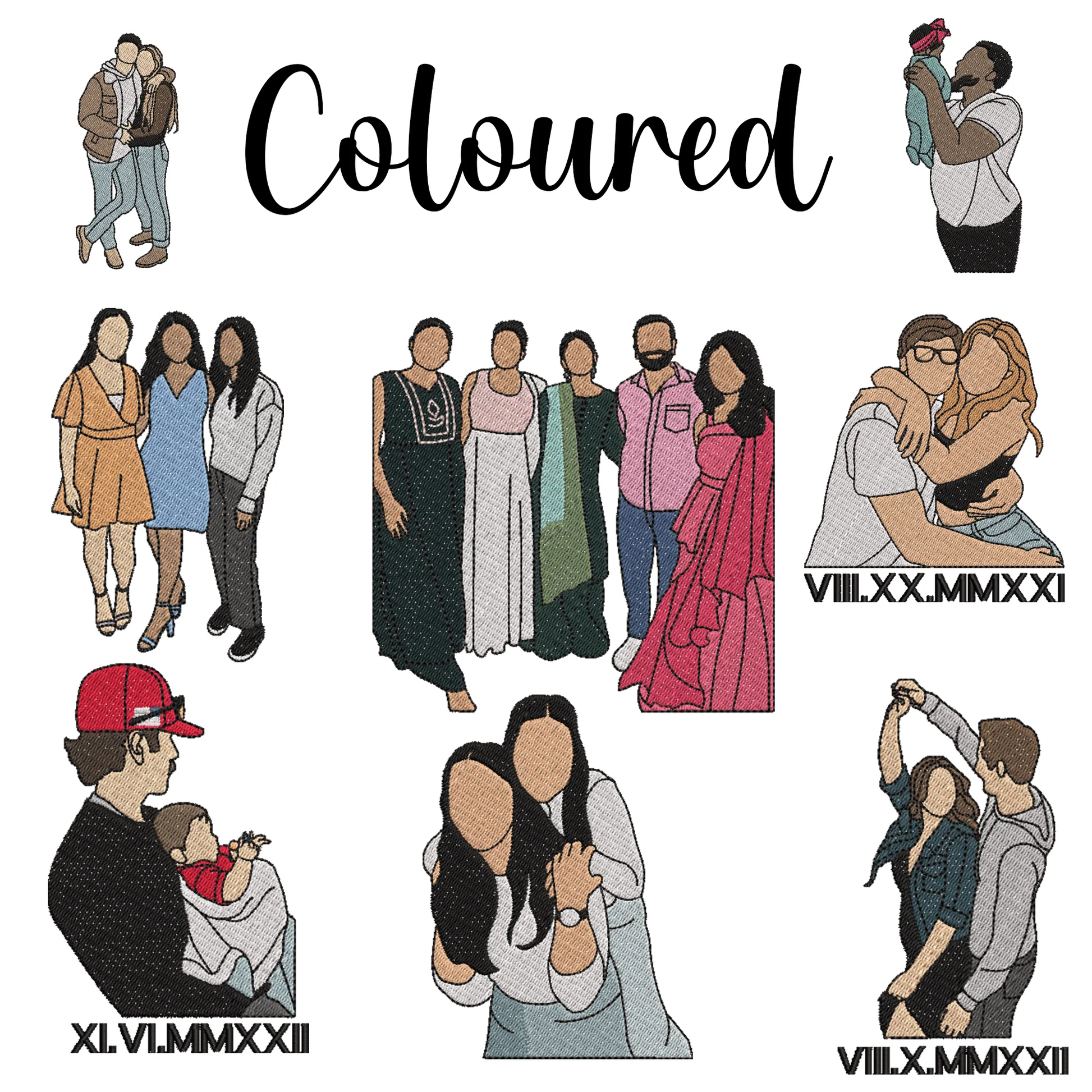 Custom Family Embroidered Sweatshirt – Gift for Papa, Dad or Mama -Gift For Custom