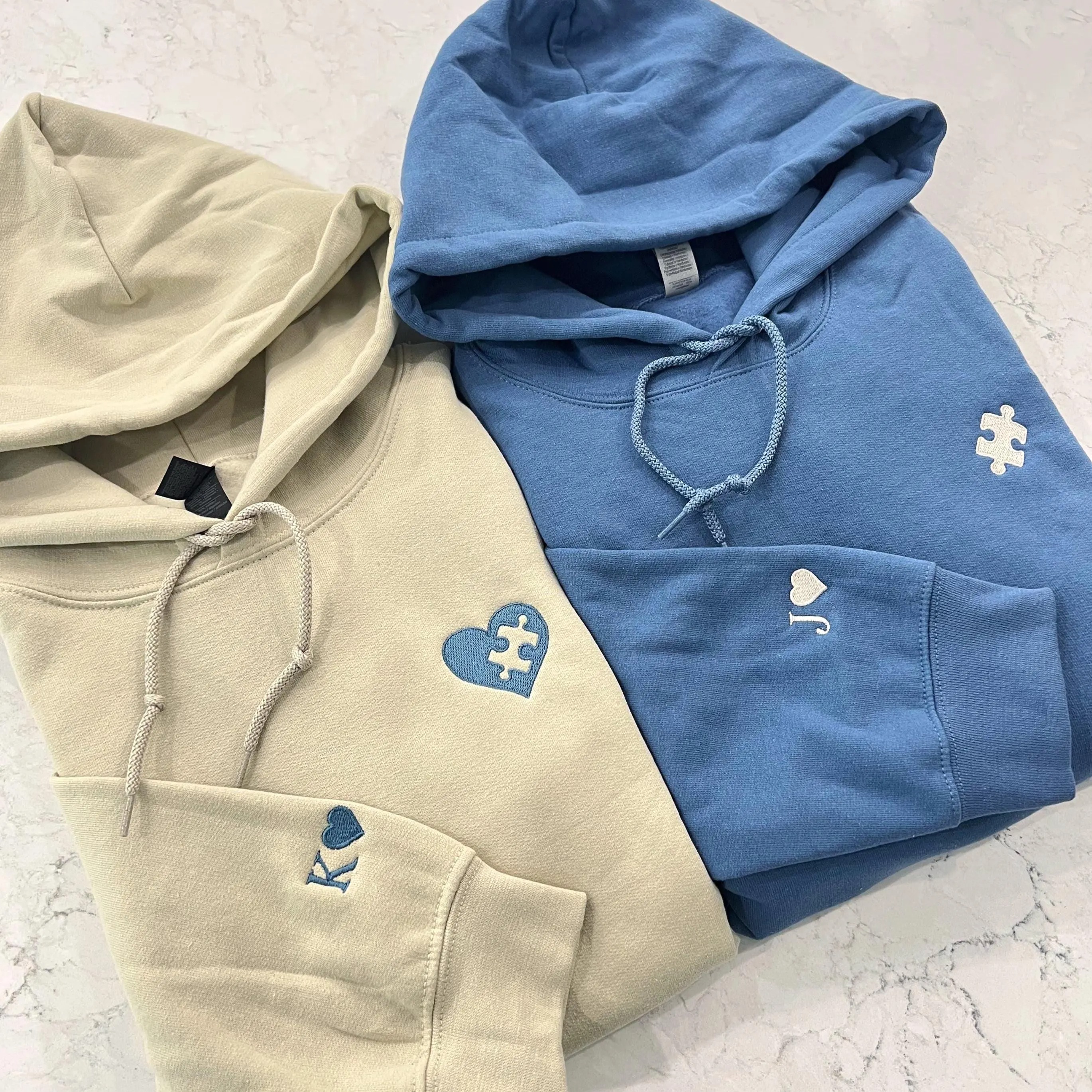 Custom  Heart and Puzzle Piece V2 Sweatshirt-Gift For Custom