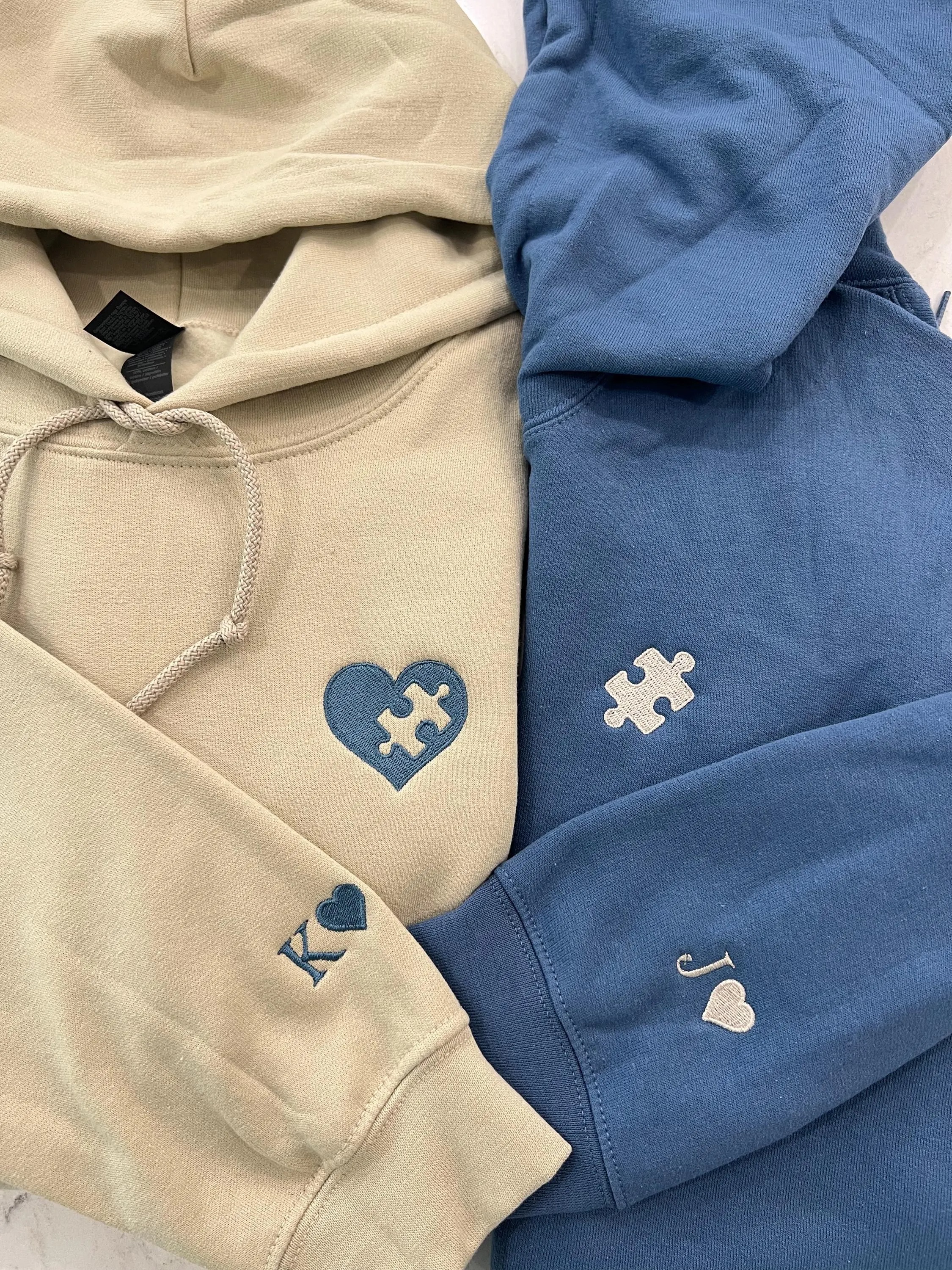 Custom  Heart and Puzzle Piece V2 Sweatshirt-Gift For Custom