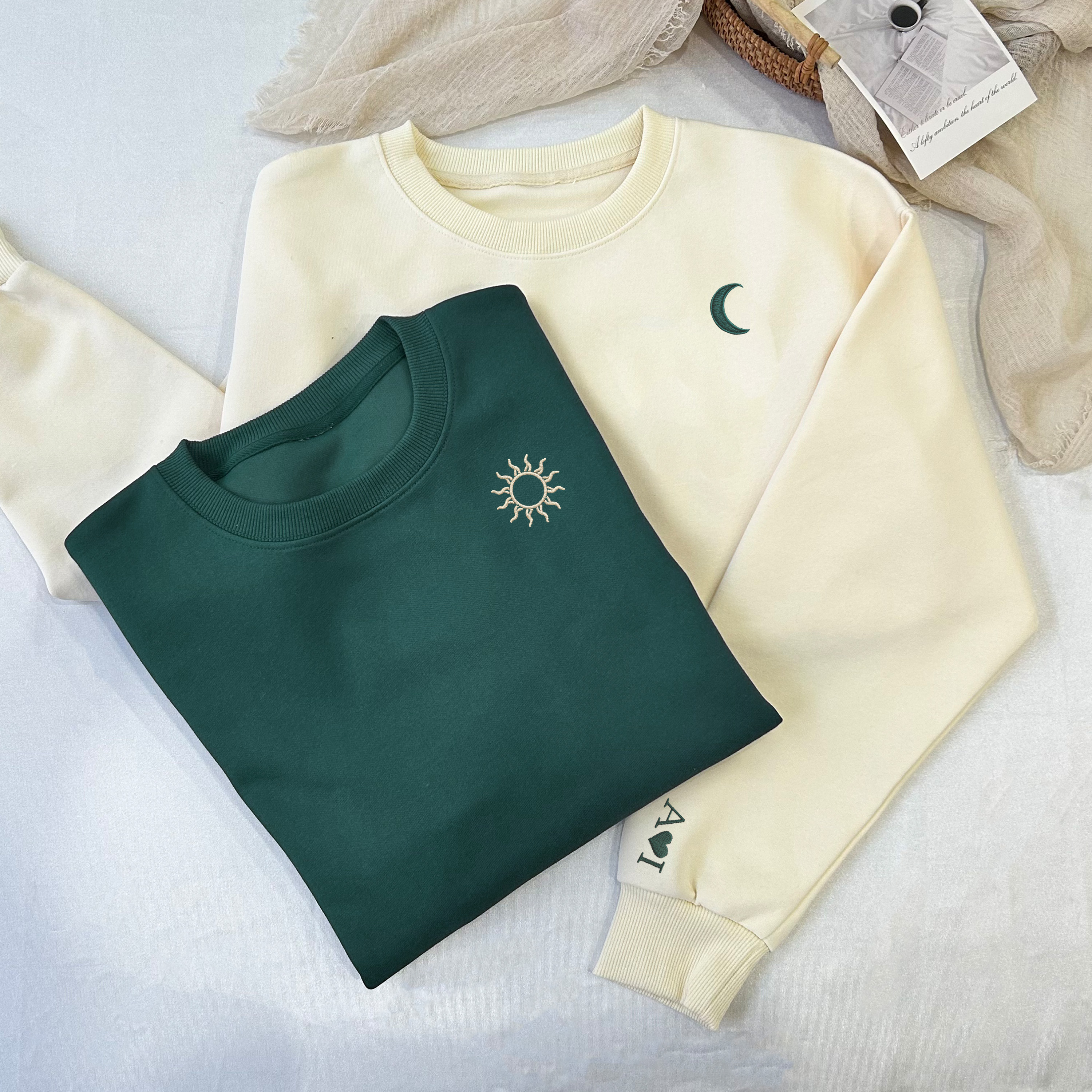 Custom  Sun and Moon Sweatshirt-Gift For Custom