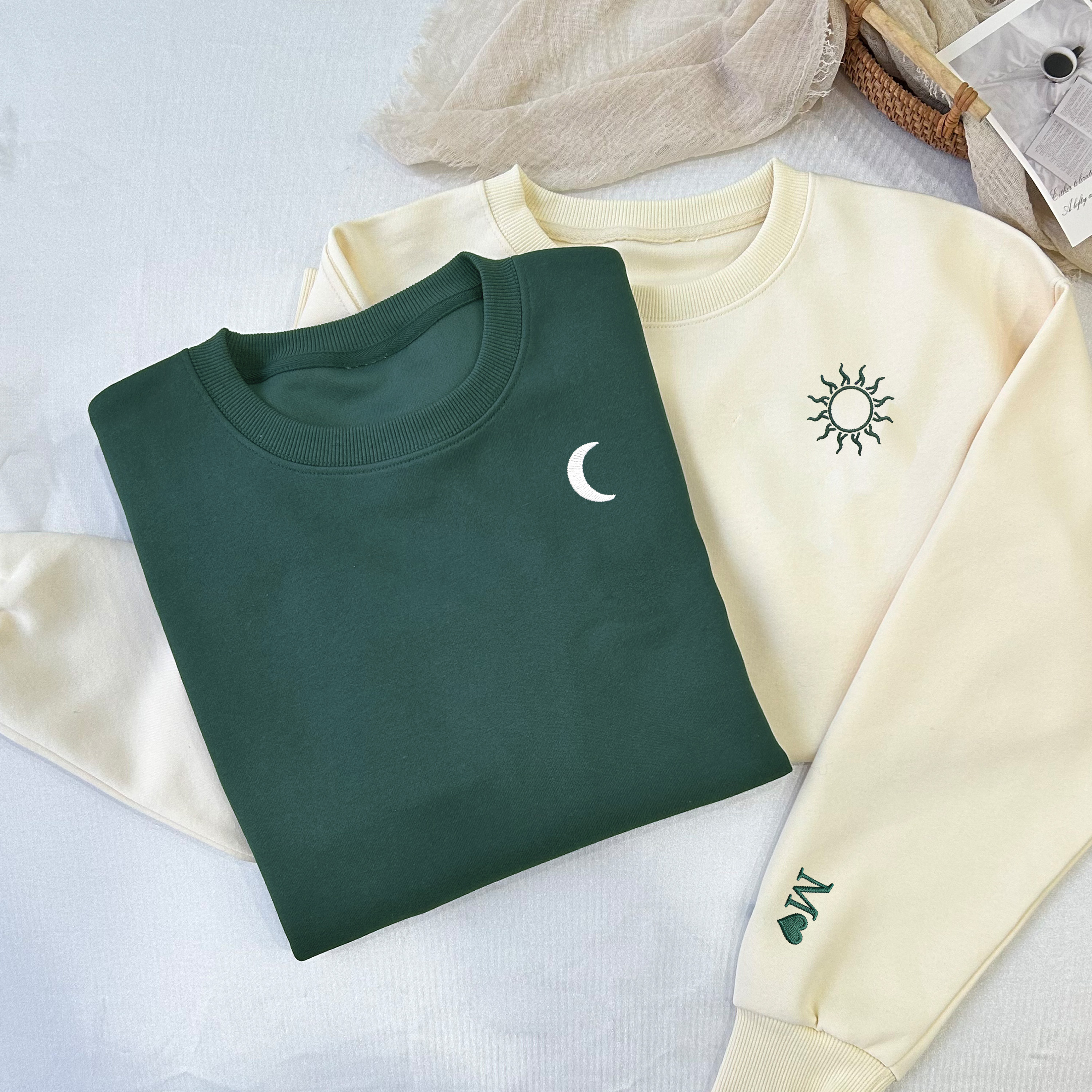 Custom  Sun and Moon Sweatshirt-Gift For Custom