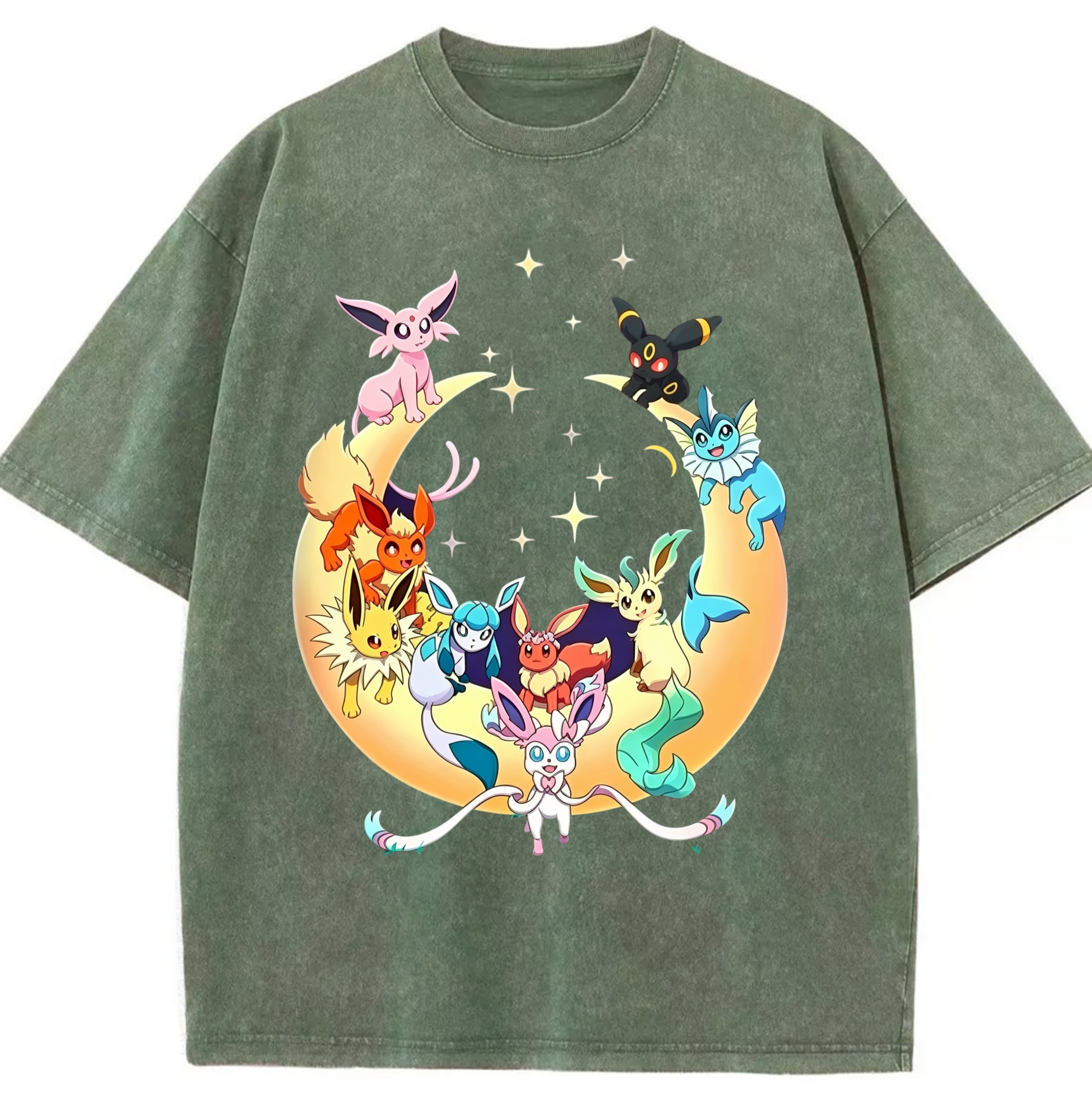 Eeveelutions Vintage Washed T-Shirt，Vintage Gamer Gift