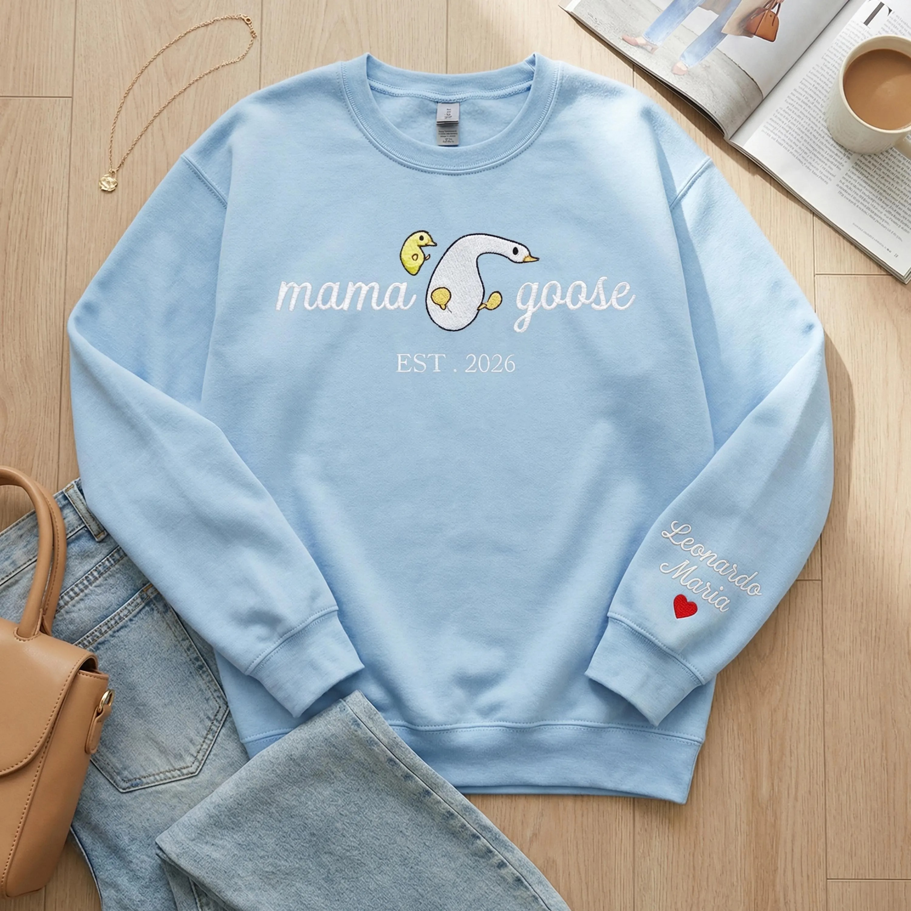 Embroidered Mama Duck Sweatshirt