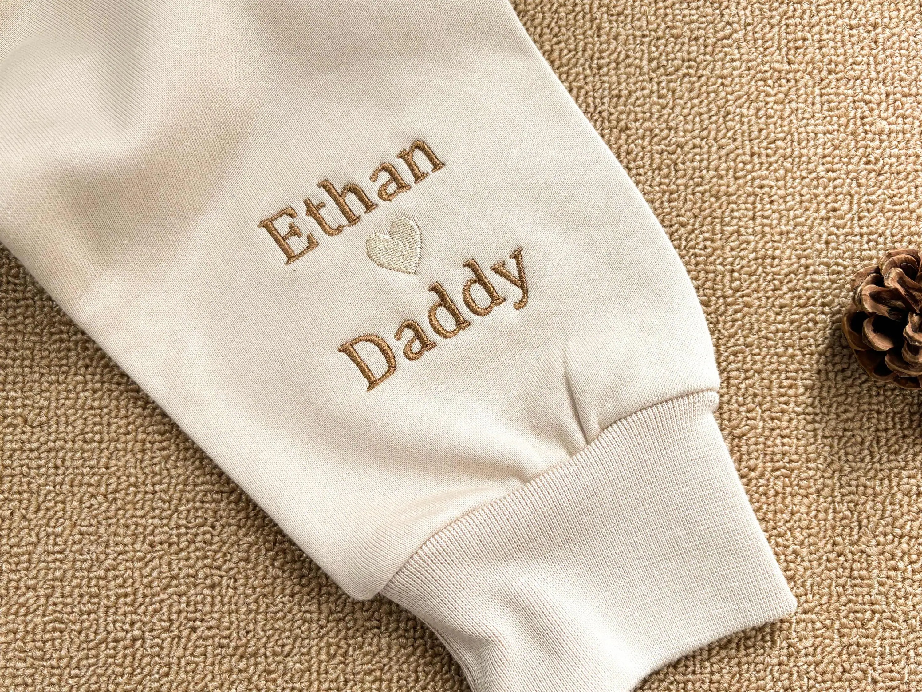 Fathers Day Embroidered Photo Portrait Sweatshirt