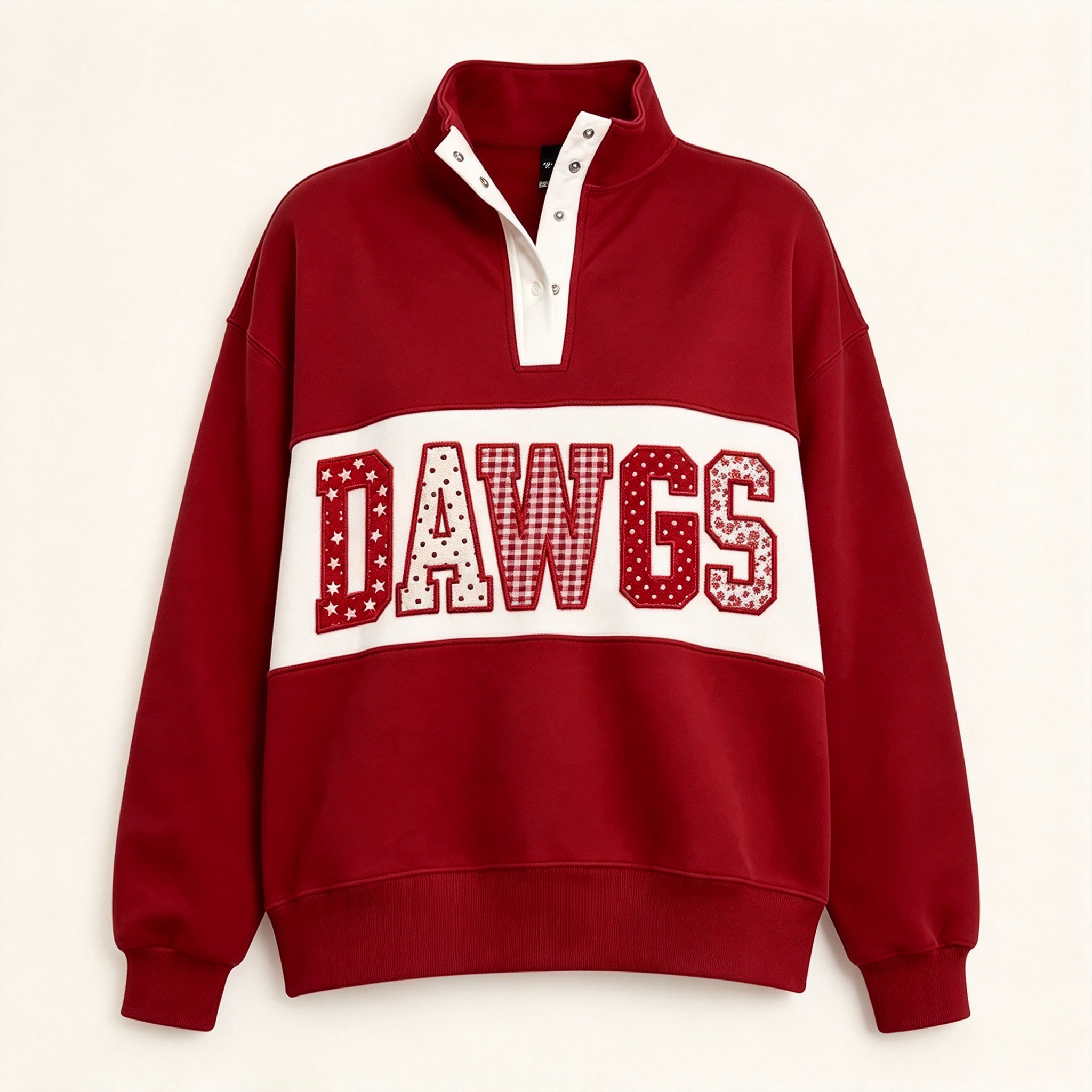 Georgia Bulldogs College Team Name Snap Pullover Sweatshirt