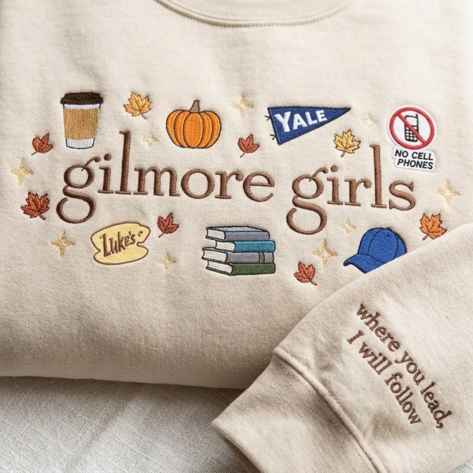 Gilmore Girls Embroidered Crewneck Sweatshirt