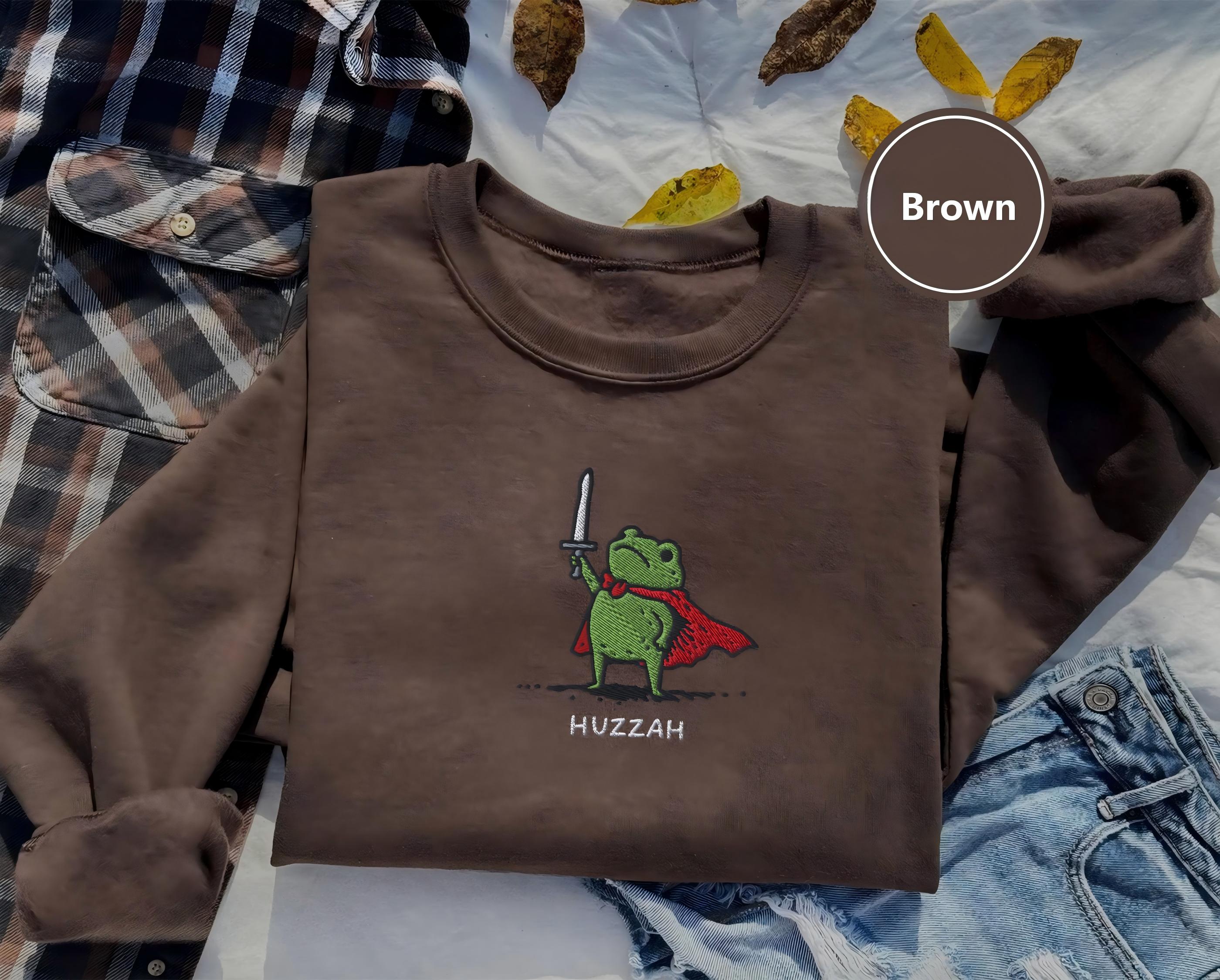 Huzzah Frog Sweatshirt,  Renaissance Faire Frog Crewneck