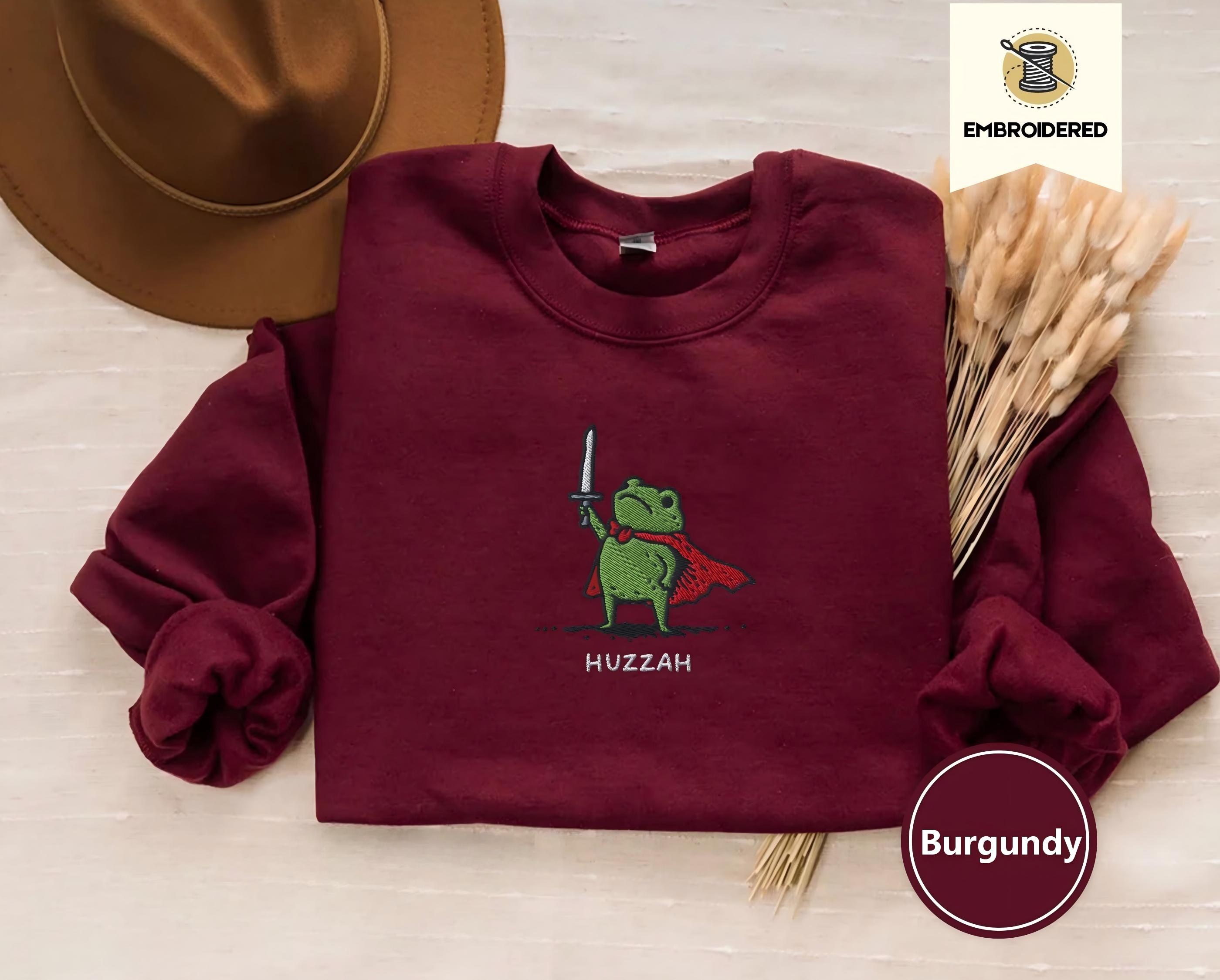 Huzzah Frog Sweatshirt,  Renaissance Faire Frog Crewneck