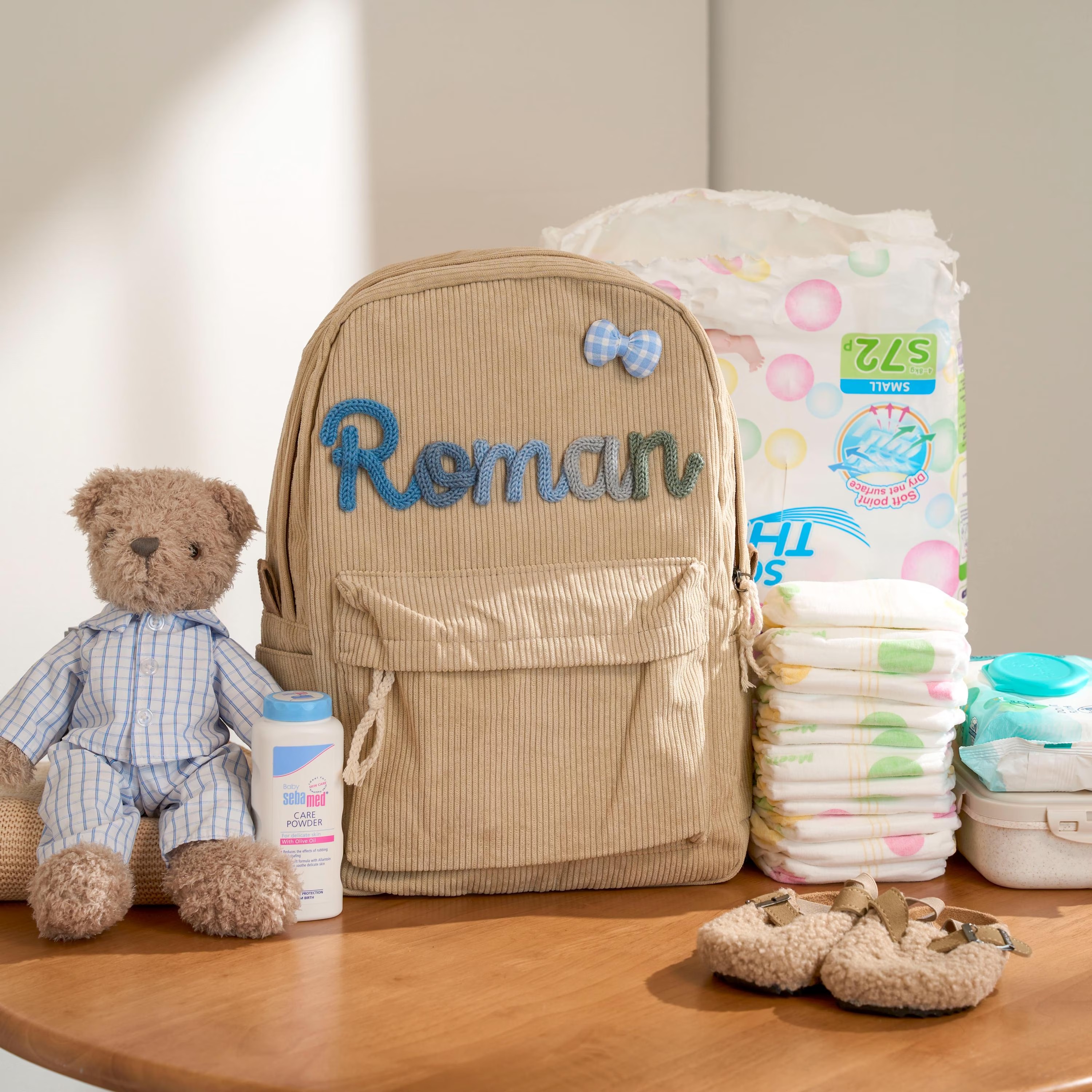 Personalized Corduroy Backpack