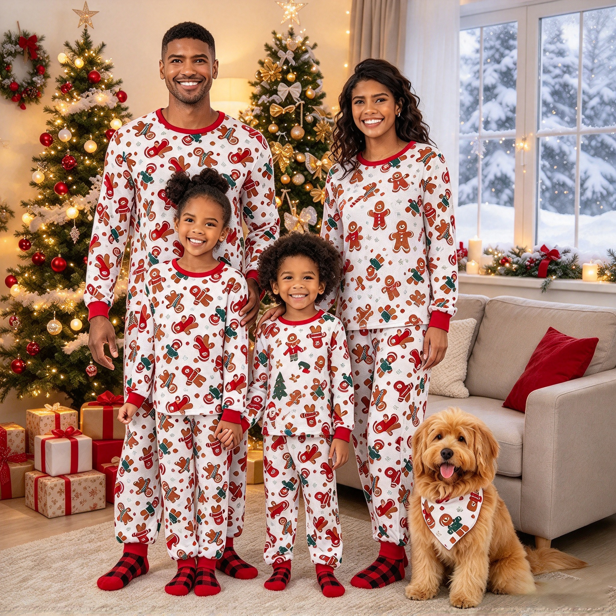 Personalized Embroidered Christmas Holiday Matching Family Pajamas Set